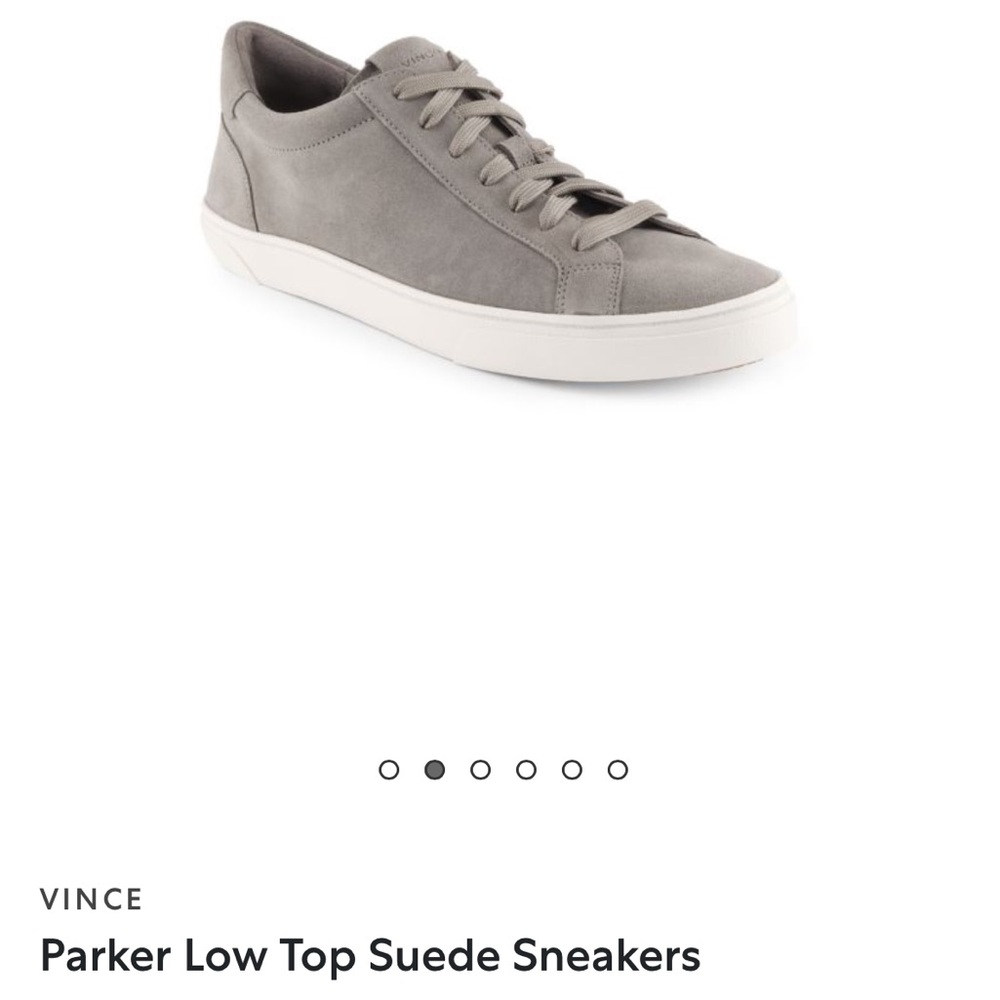 Vince Gray Suede Low Top Sneakers